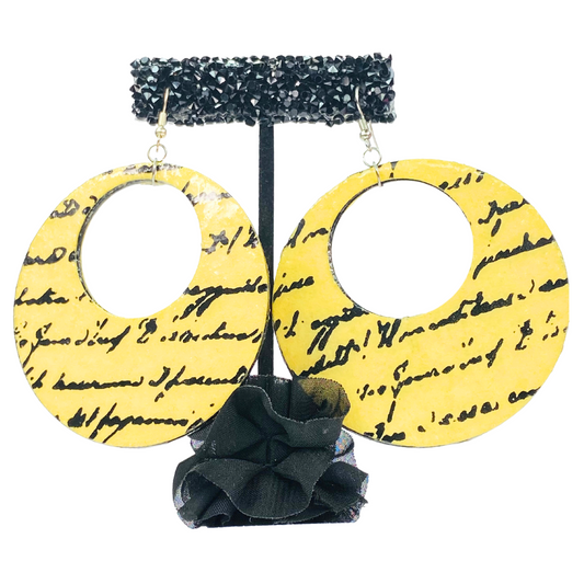 Vintage Script Hoops