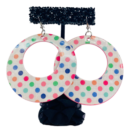 Color Pop Polka Dot Hoops