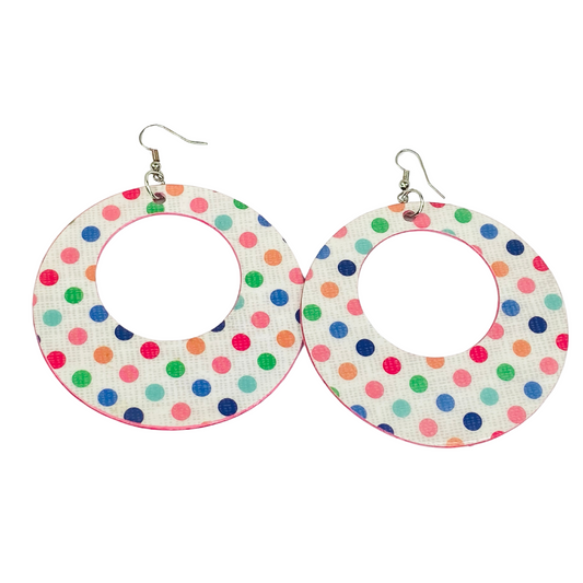 Color Pop Polka Dot Hoops