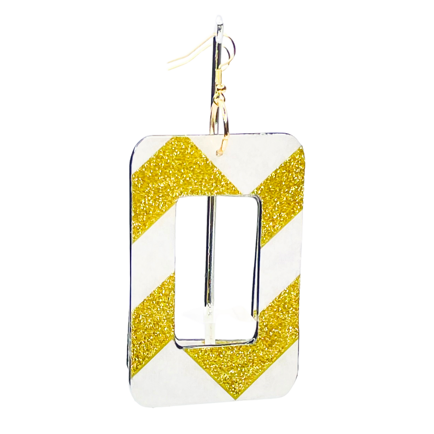 Golden Chevron Hoops