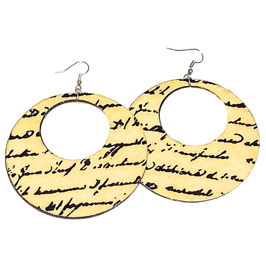 Vintage Script Hoops